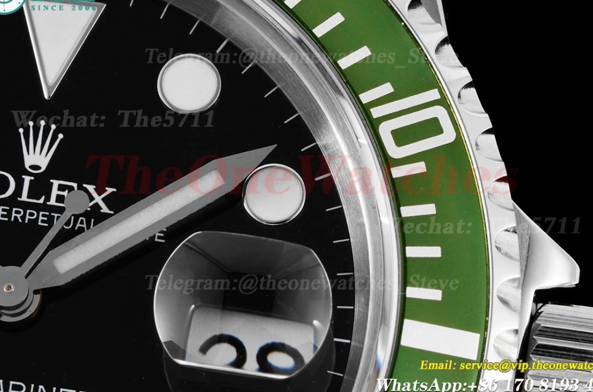 SS Green Vintage RAF SA3135 Submariner Kermit 40mm SS 16610LV 0406